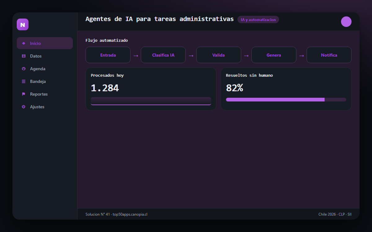 Vista previa de Agentes de IA para tareas administrativas